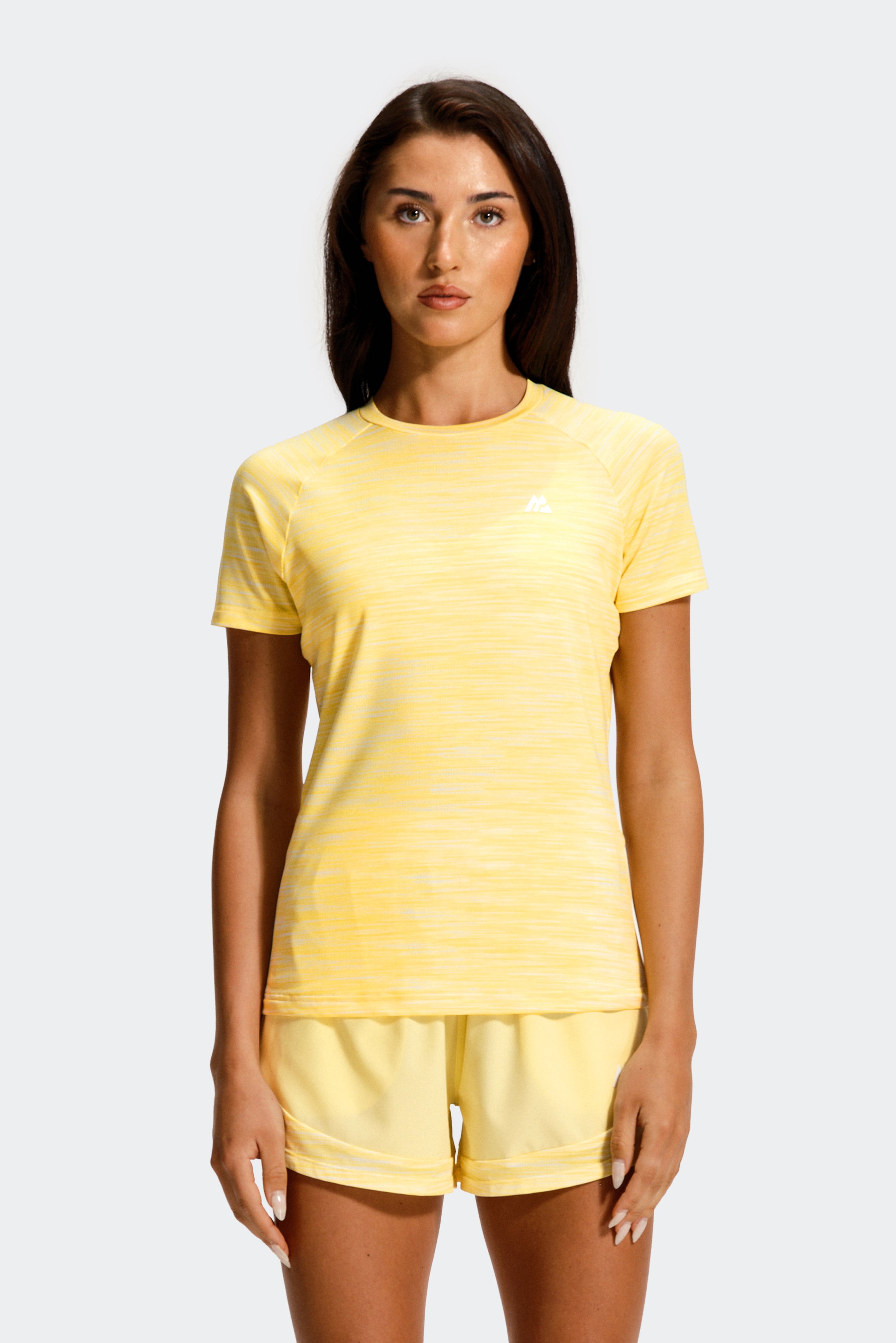 Montirex Women's Trail T-Shirt Lemon/White | Sportswear Gymwear