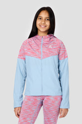 Girls Trail Windbreaker - Blue/Pink Multi