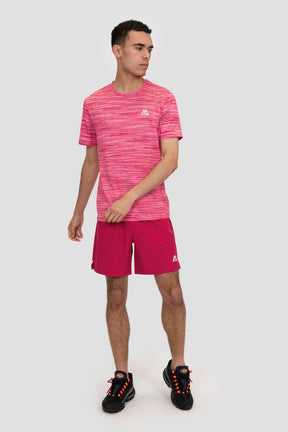 Trail T-Shirt - Raspberry/White