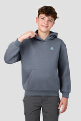 Boys Helix Graphic Hood - Slate Grey