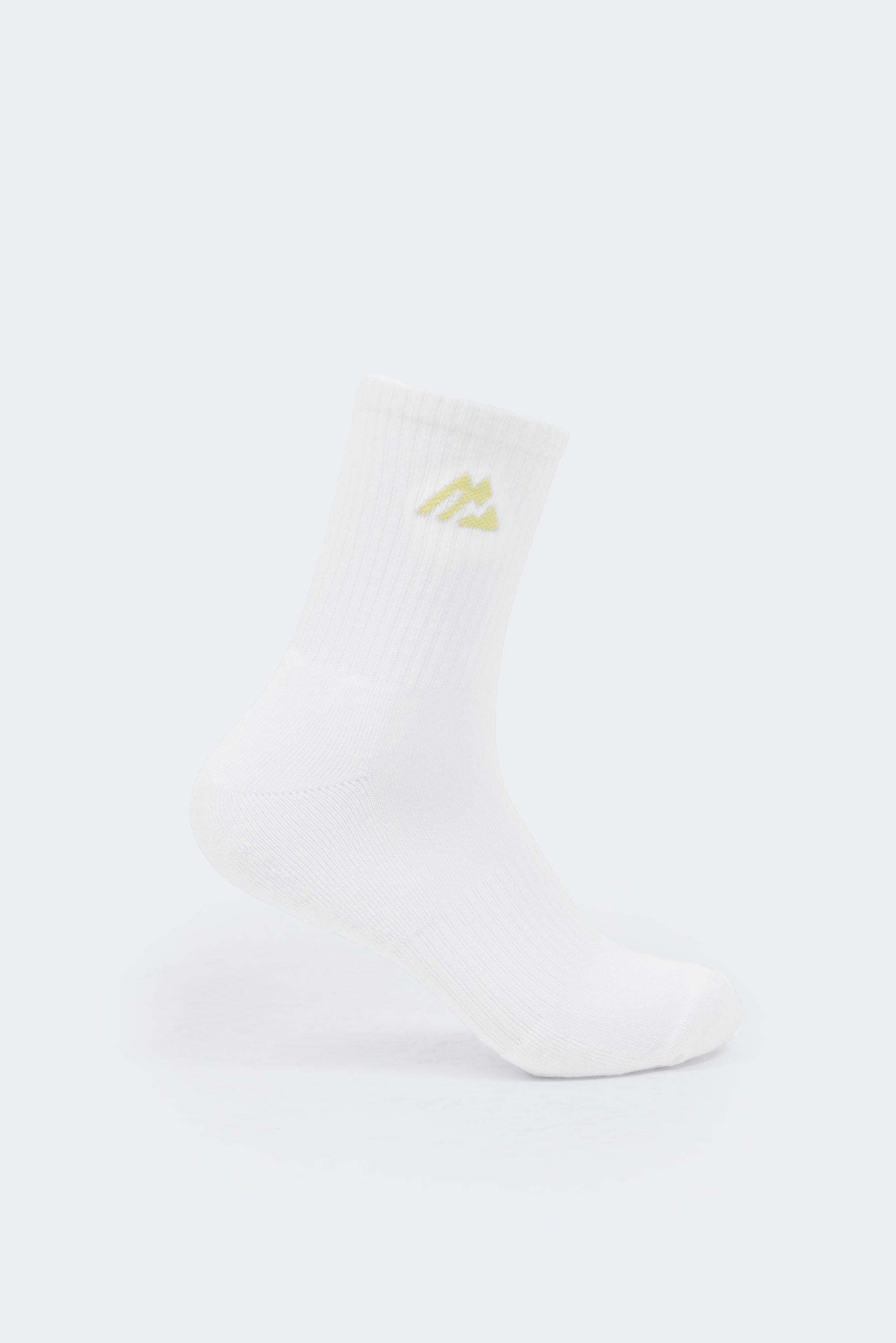 Women's Crew Sock 3 Pack - White/Lemon