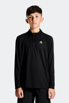 Boys Delta 1/4 Zip - Black
