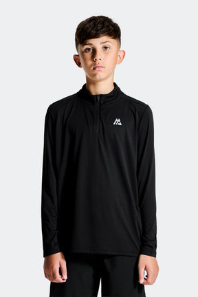 Boys Delta 1/4 Zip - Black