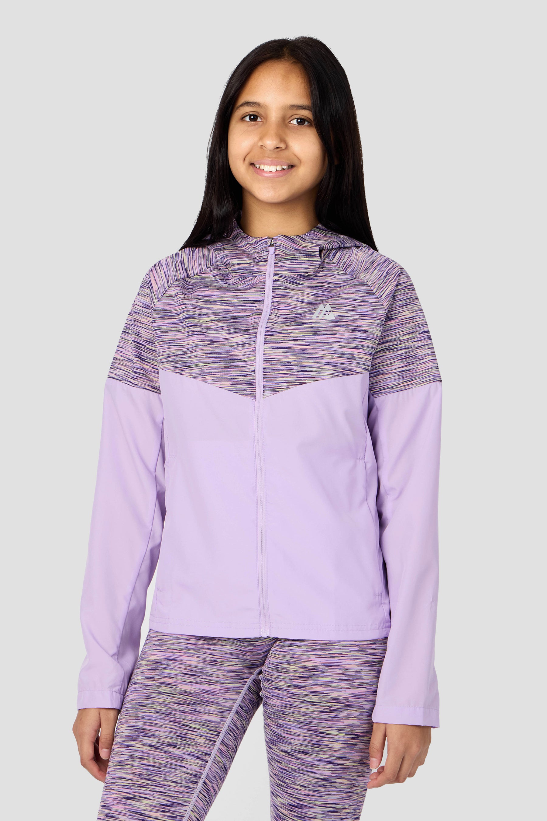 Girls Trail Windbreaker - Purple/Citrus