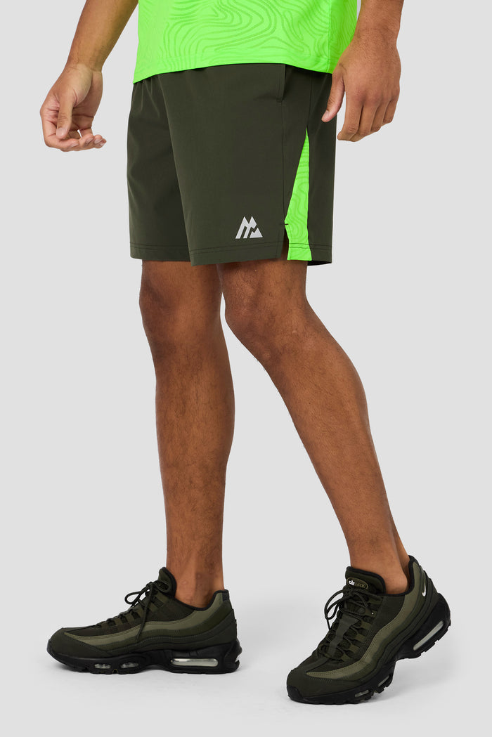 Tide Short - Elm/Neon Green