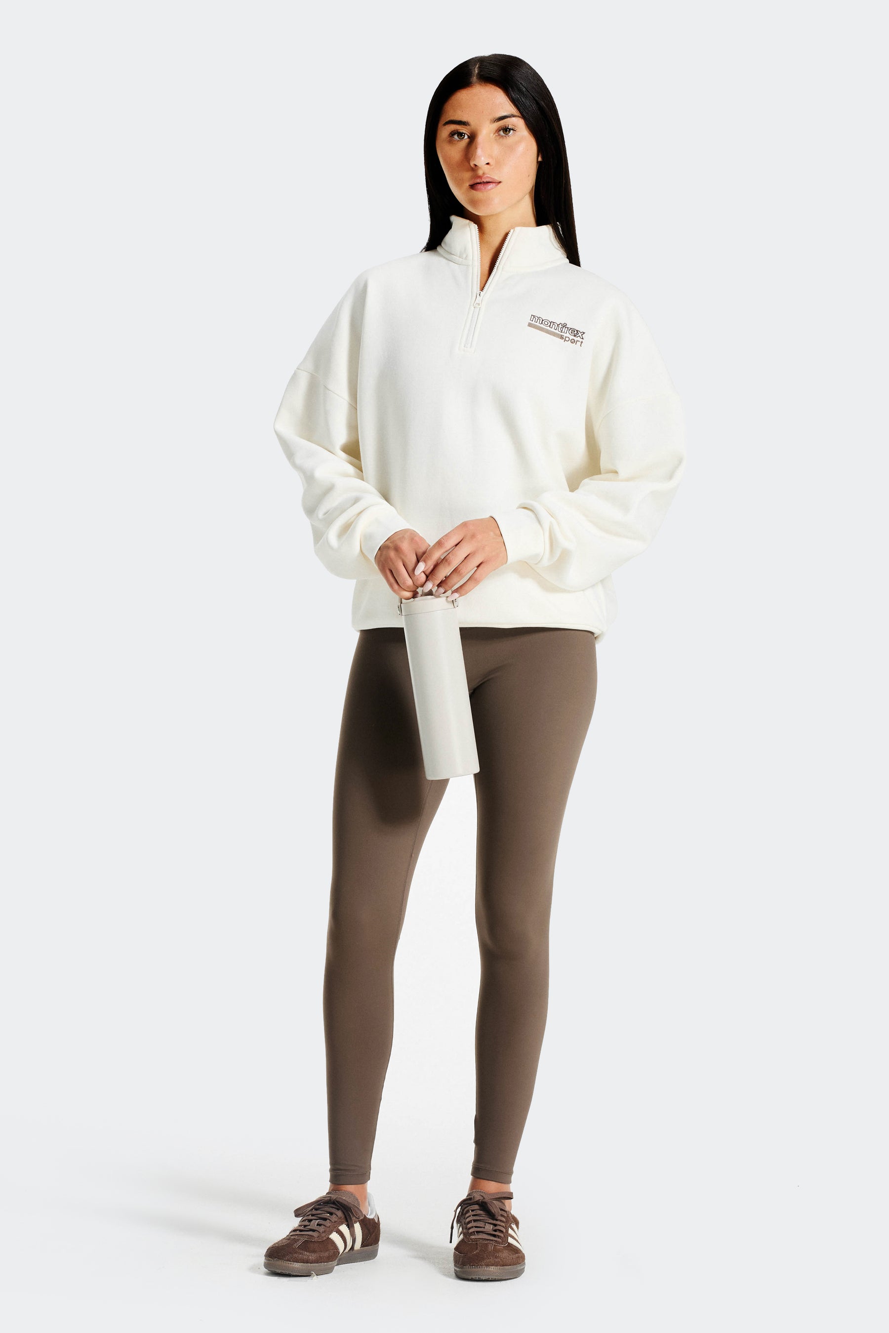 Track Graphic 1/4 Zip - Vanilla