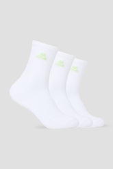 Crew Sock 3 Pack - White/Iced Matcha