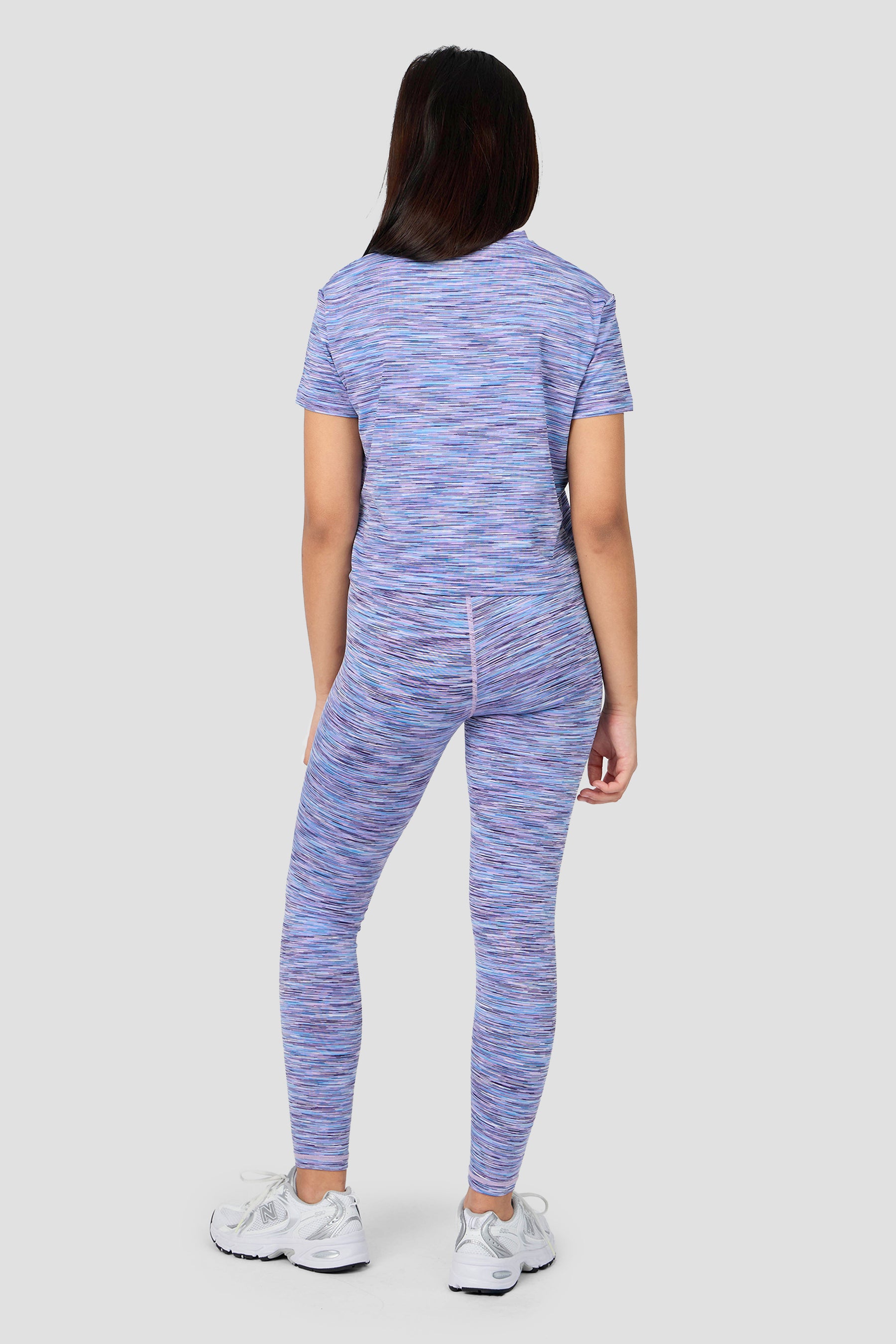 Girls Trail Icon Legging - Lilac/Blue/White