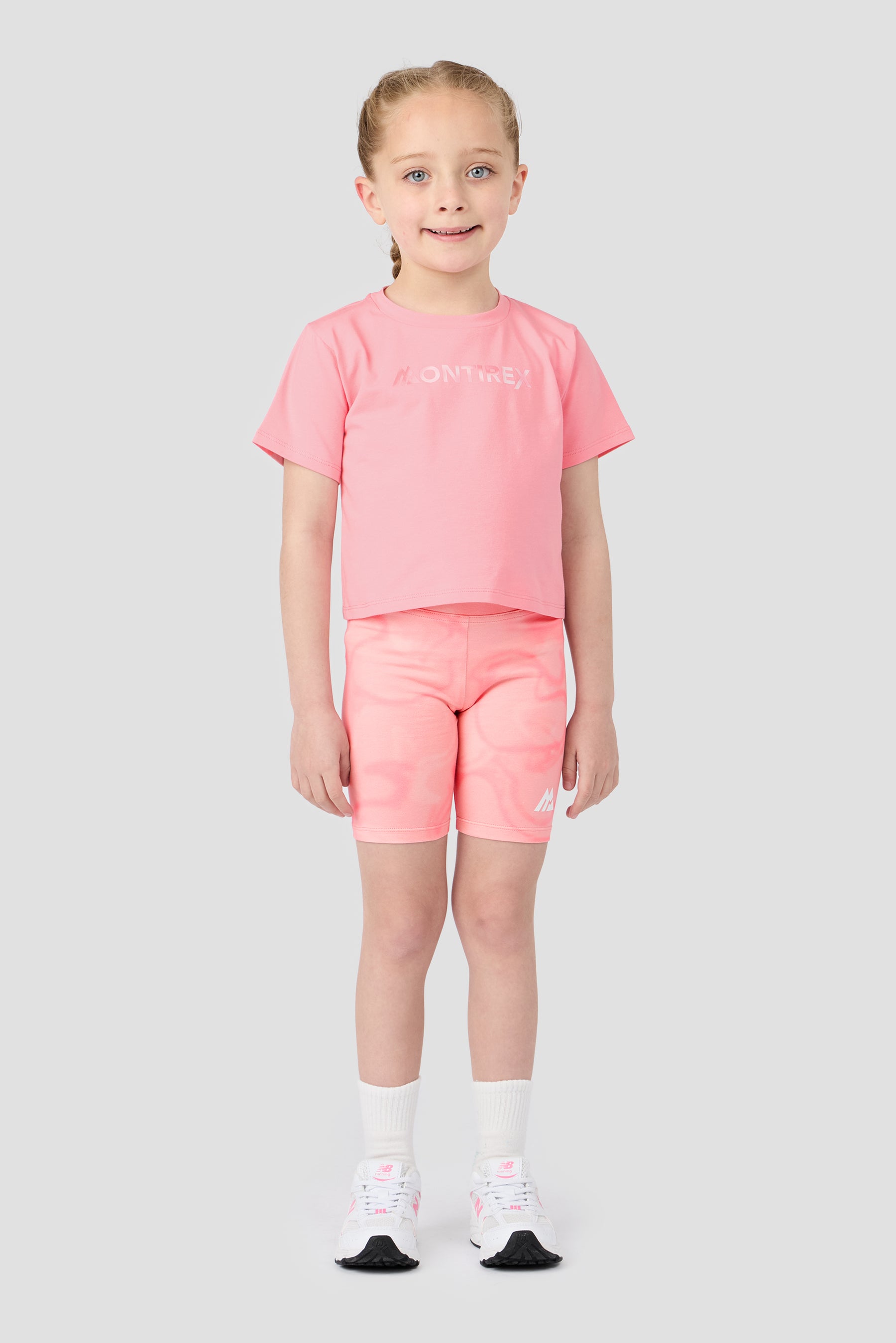 Infant Girl's Swirl T-Shirt/Cycling Short Set - Sweet Pink/Ballet