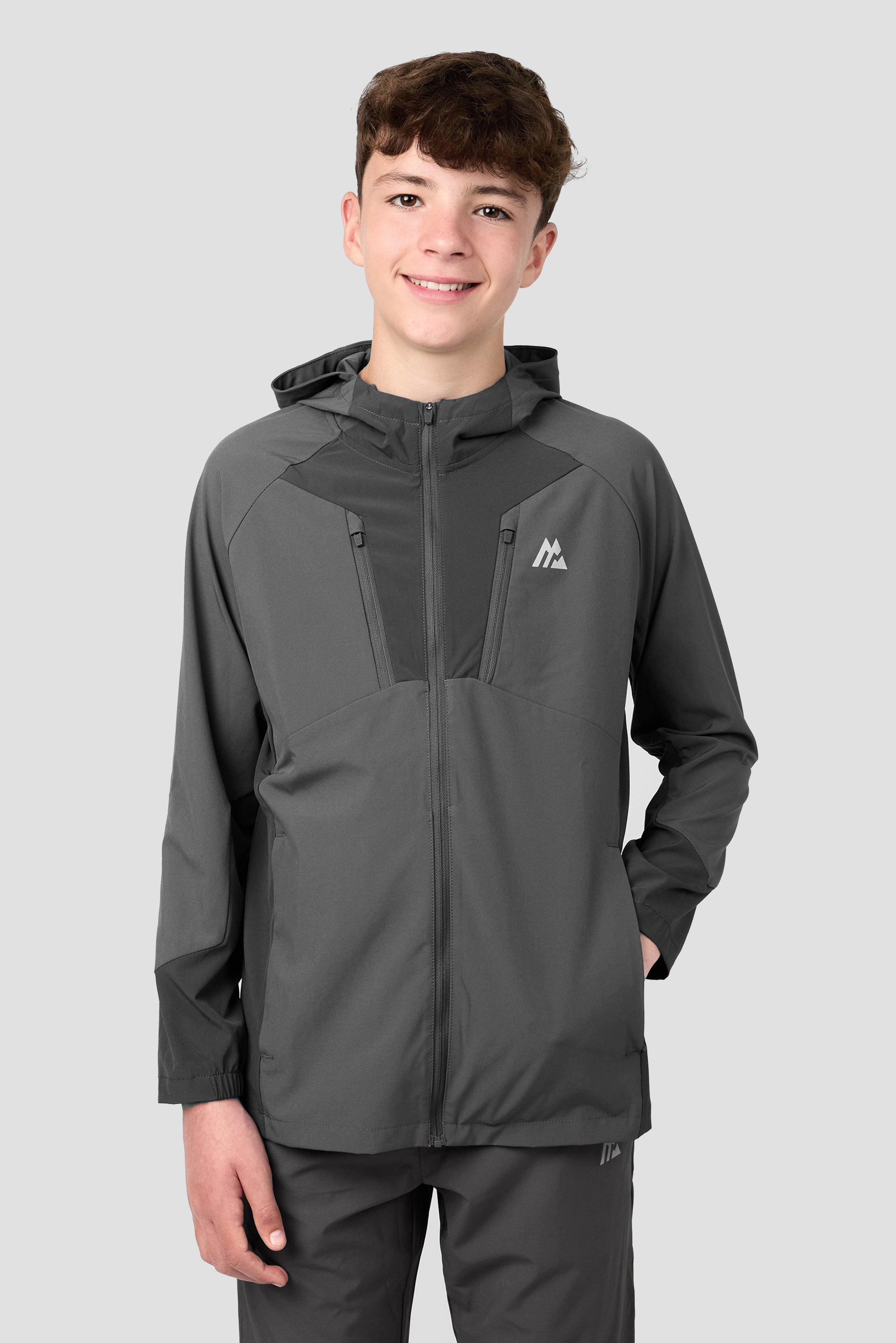 Montirex Boys Alt Jacket - Cement Grey | Sportswear Gymwear