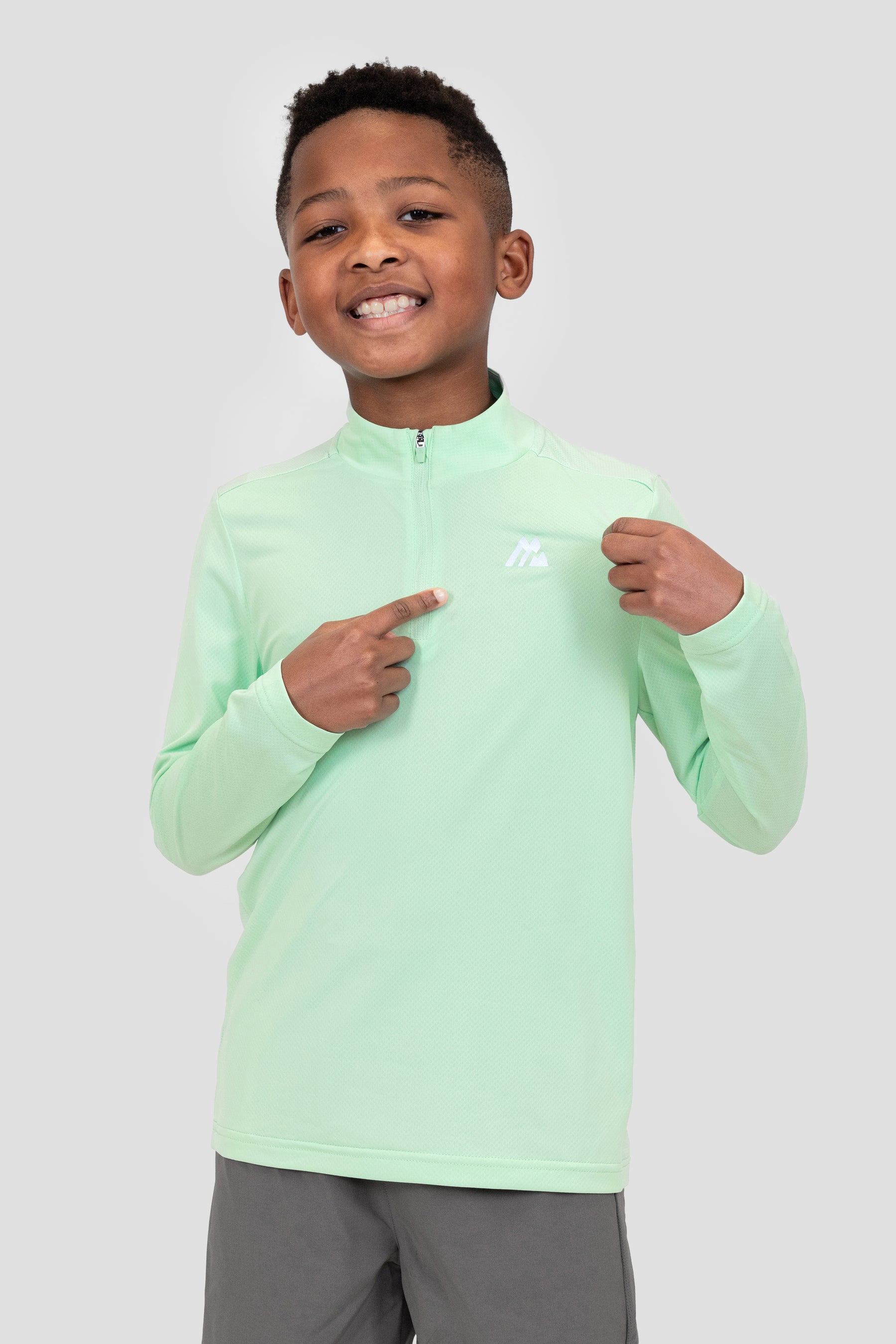 Boys Delta 1/4 Zip - Sea Foam