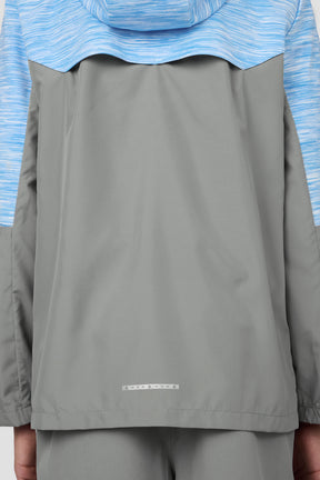 Boys Trail 2.0 Windbreaker - Grey/Blue/White