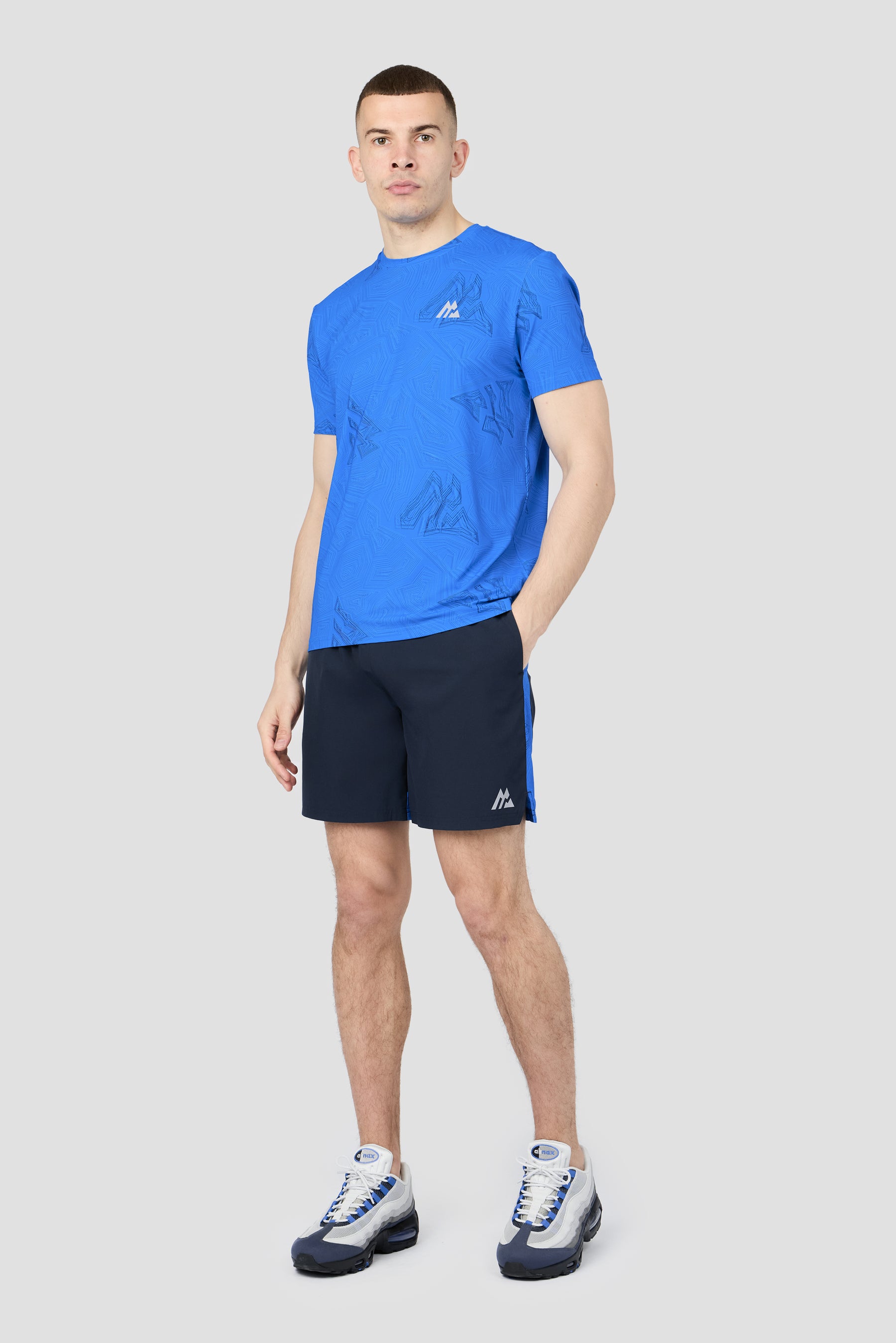 Geo M Print Short - Midnight Blue/Celestial Blue