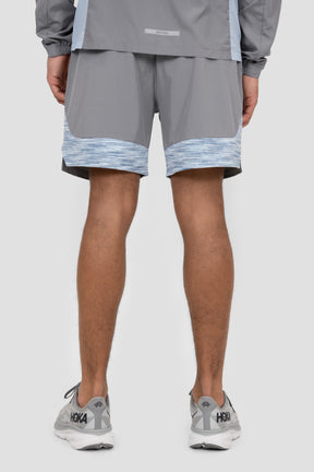 Trail Panel Short - Grey/White/Blue