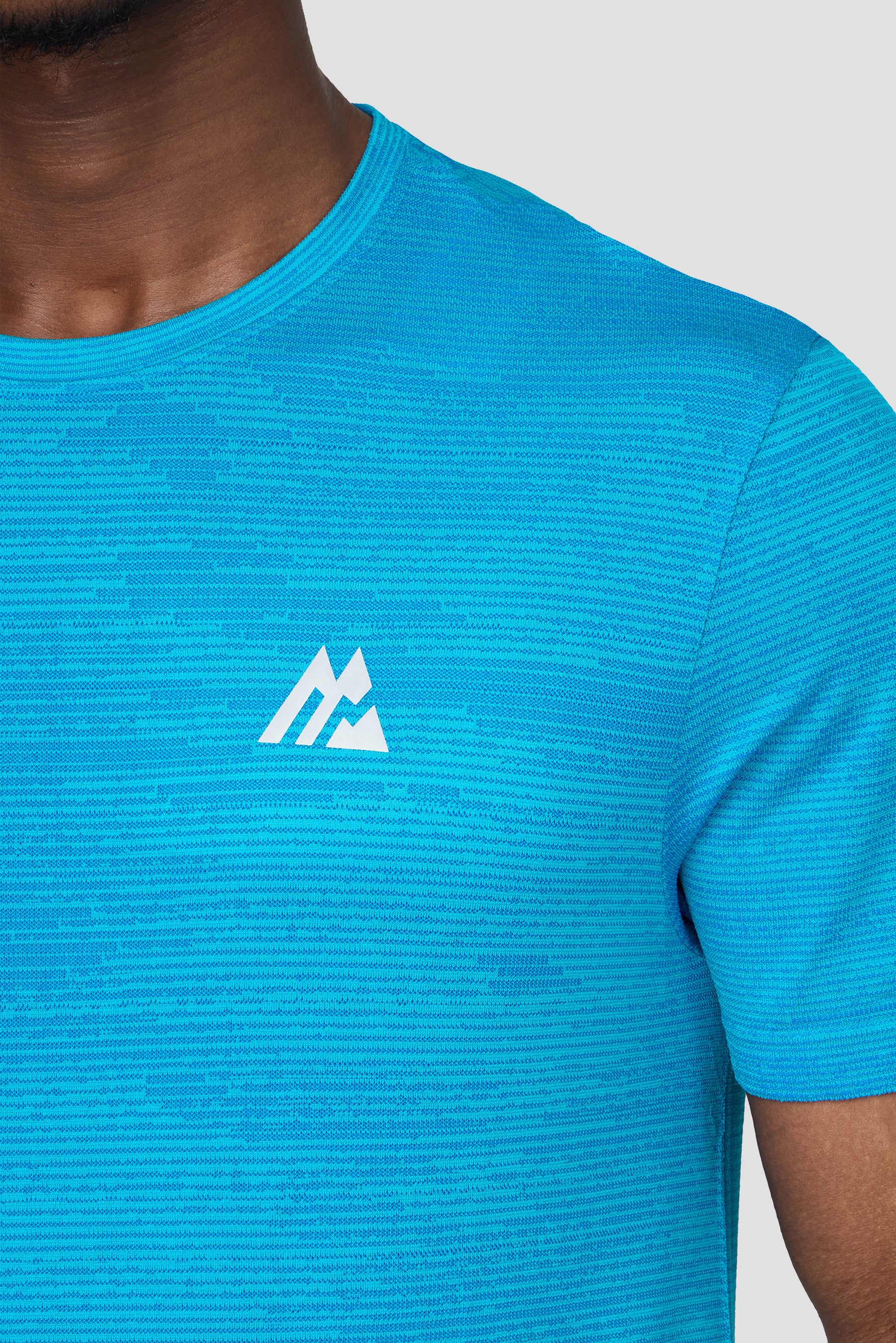 Glitch Seamless T-Shirt - Vivid Aqua/Neon Blue