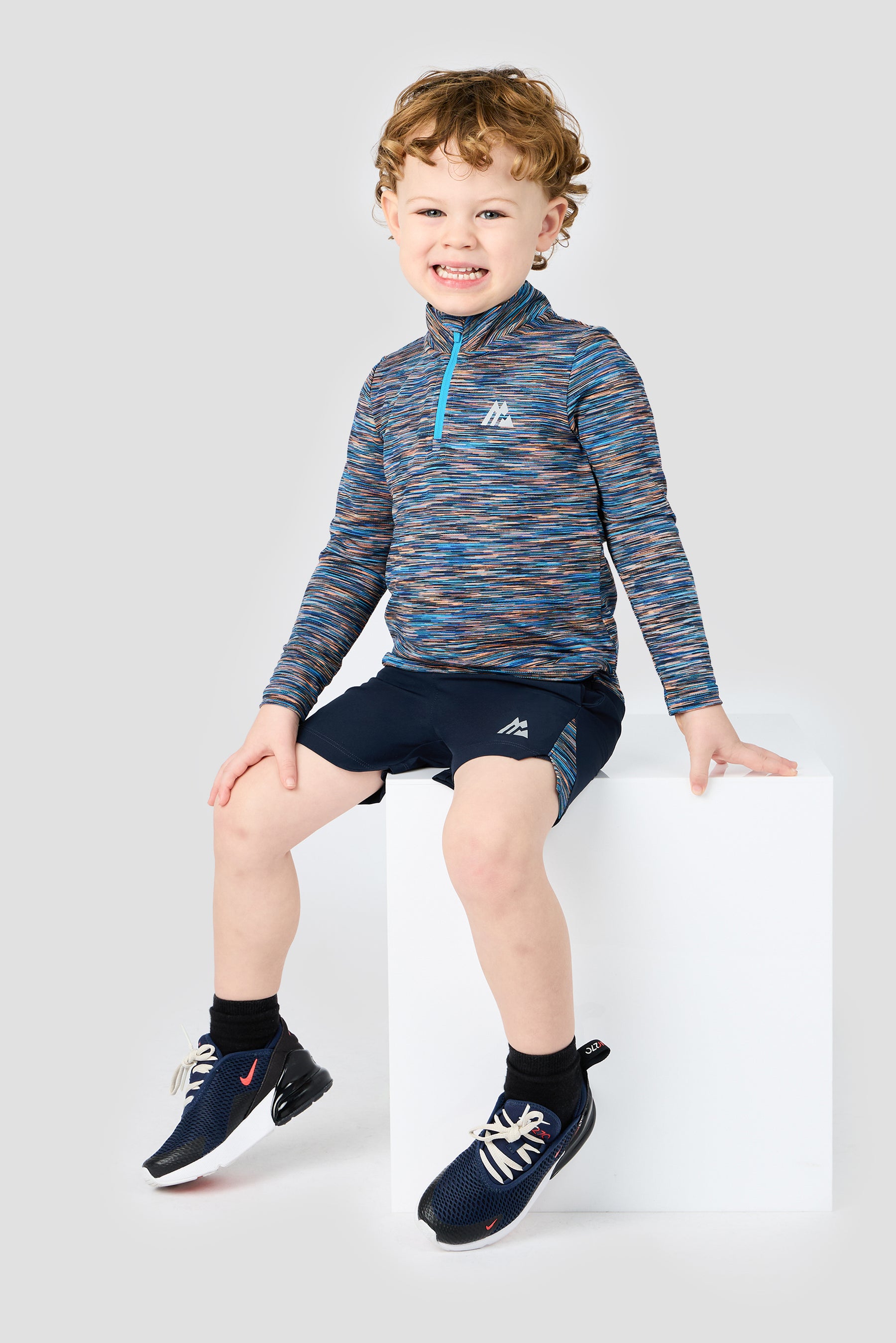 Infant Boys Trail 1/4 Zip - Navy/Blue/Orange