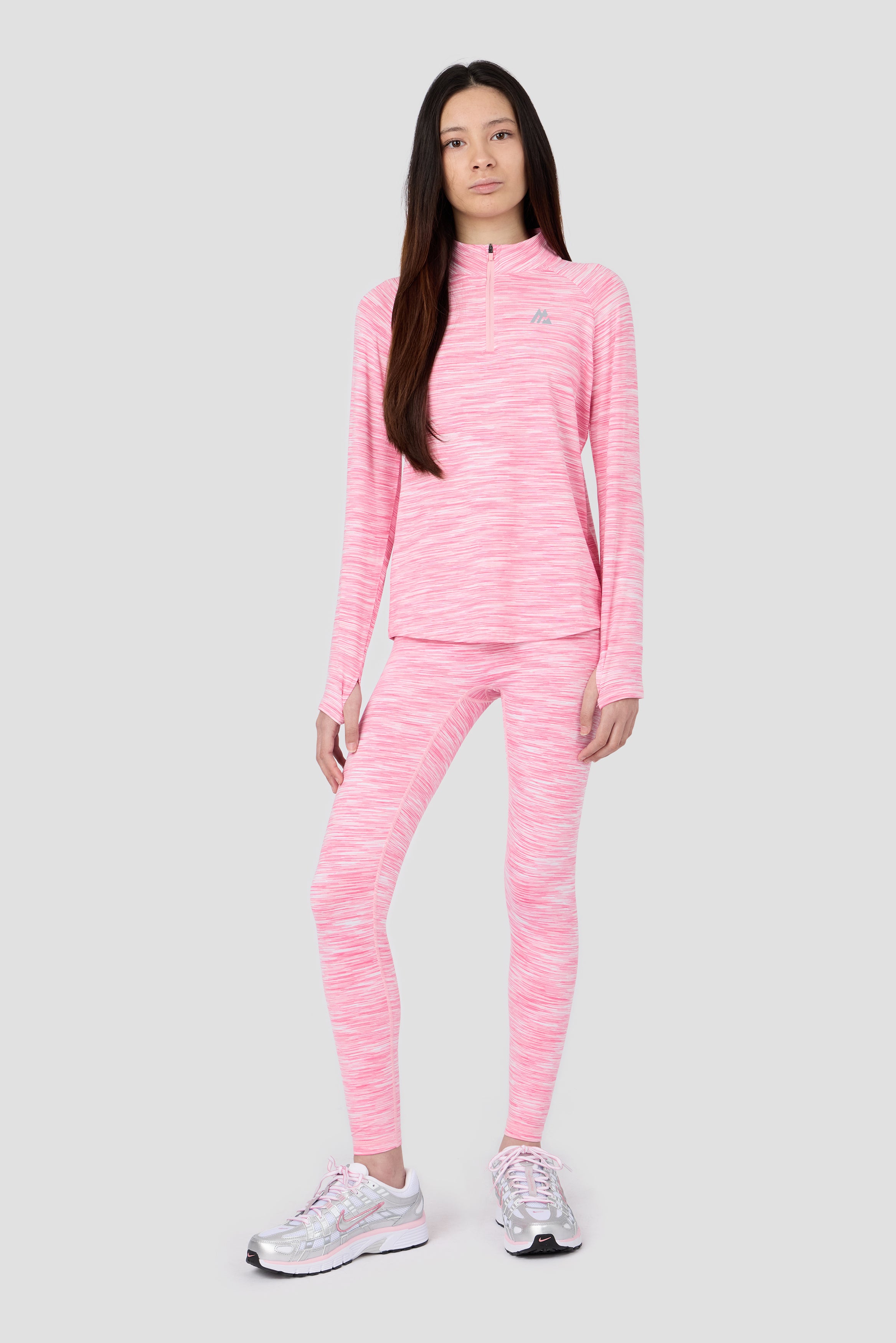 Girls Trail 1/4 Zip Pink Blossom | Montirex Sportswear Clothing