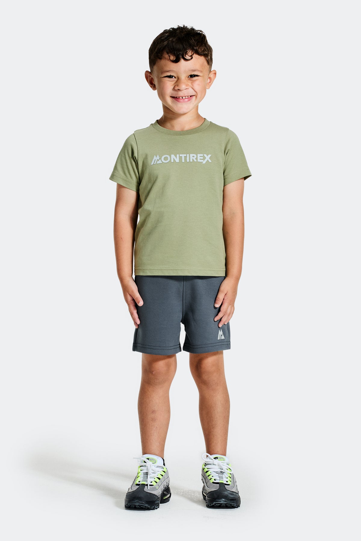 Infant Boys Explore T-Shirt/Short Set - Fleck/Slate Grey