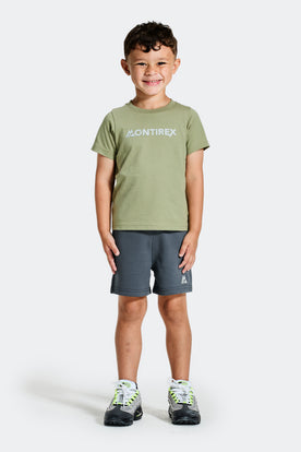 Infant Boys Explore T-Shirt/Short Set - Fleck/Slate Grey