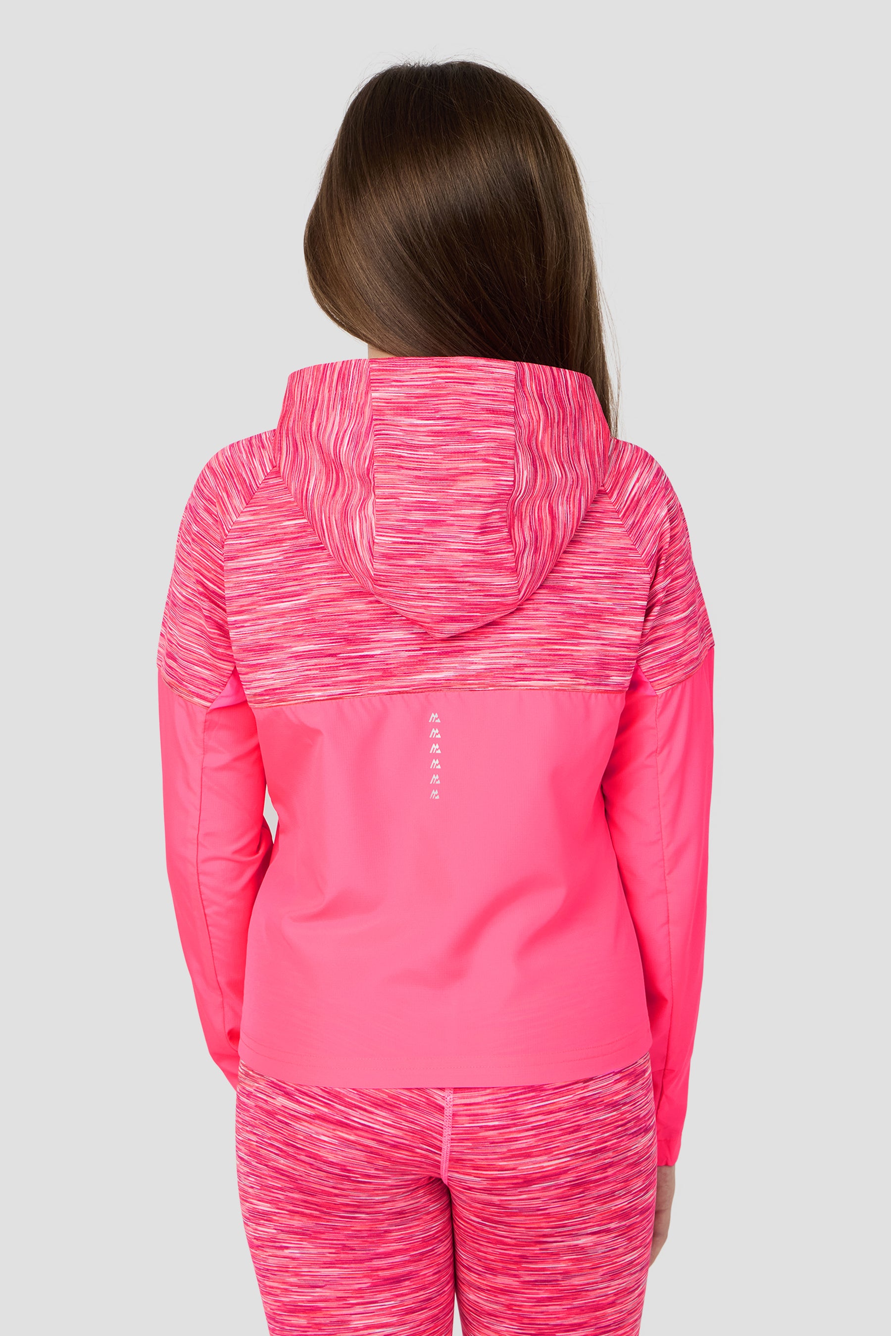 Girls Trail Windbreaker - Fuchsia/White