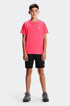 Boys Cube Short - Black/Shocking Pink