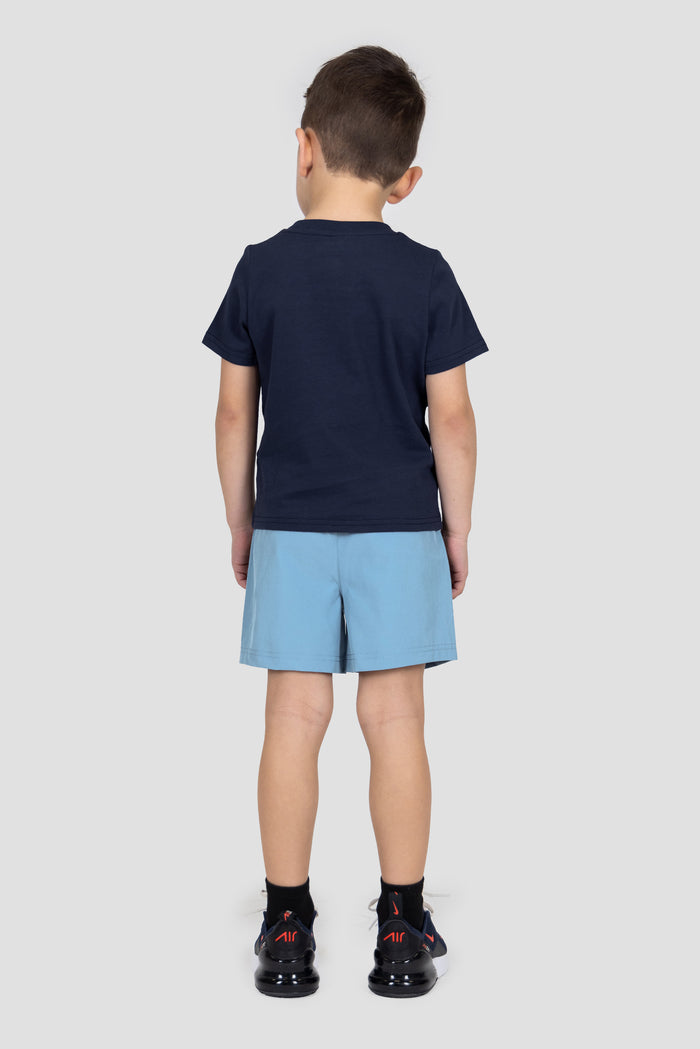 Infant Multi Hex T-Shirt/Short Set - Midnight Blue/Slate Blue