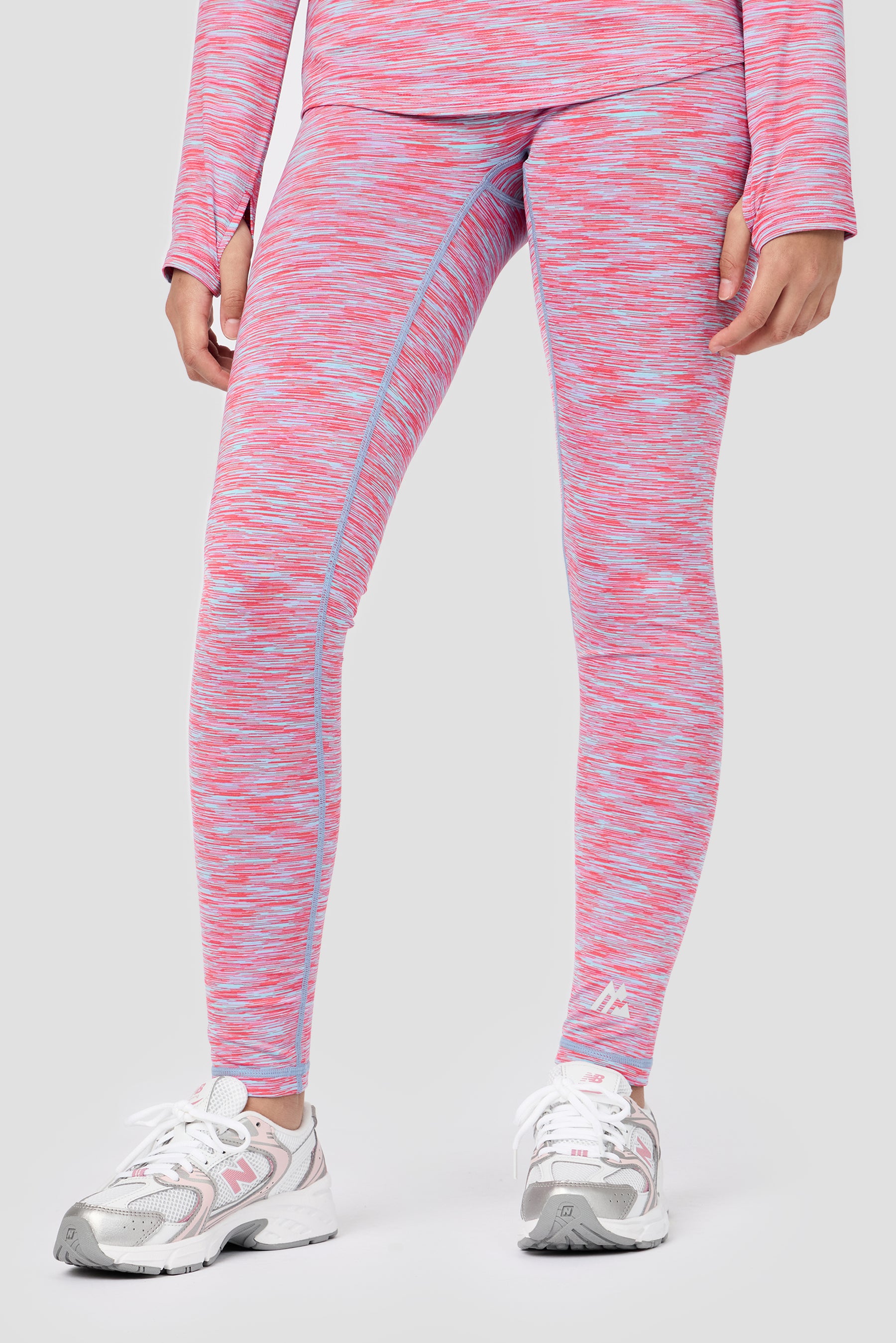Girls Trail Icon Legging - Blue/Pink Multi