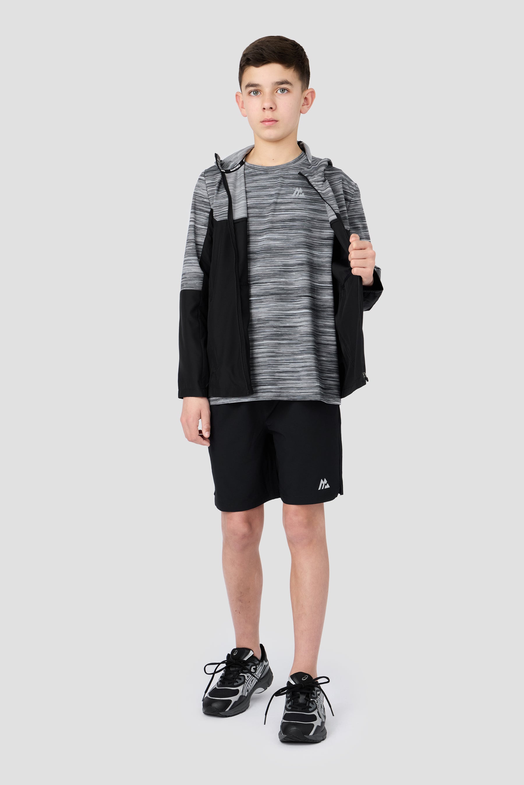Boys Trail T-Shirt - Black Grey Multi
