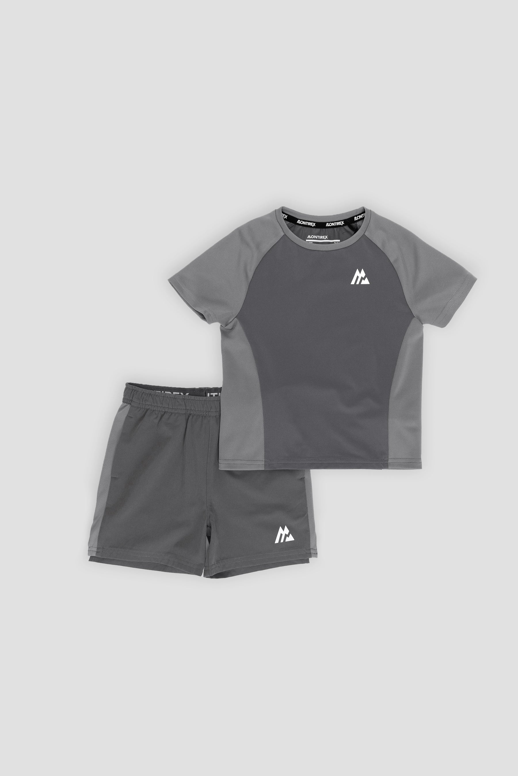 Infant Sprint T-Shirt/Short Set - Cement Grey/Platinum Grey