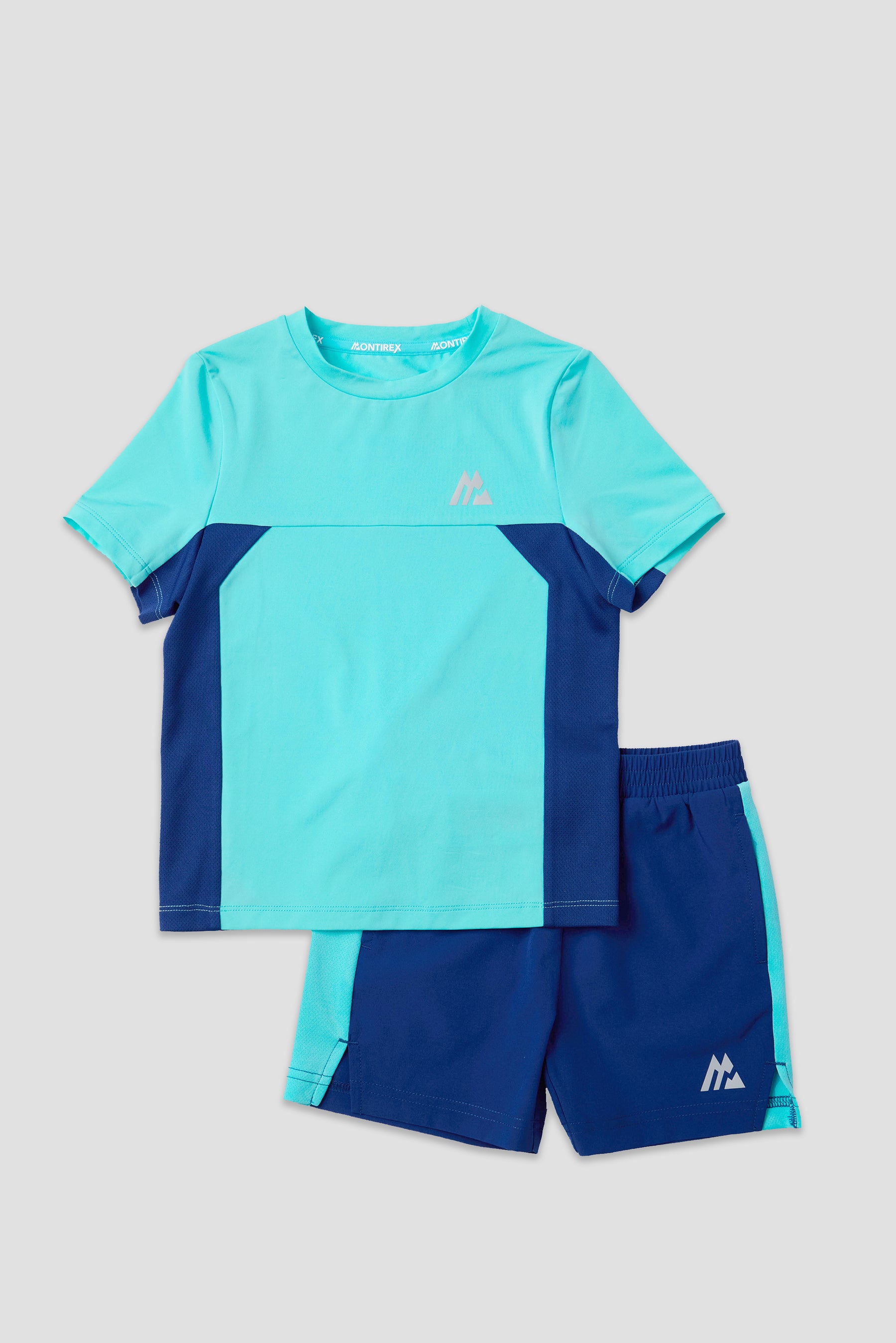 Infant Boy's Peak 2.0 T-Shirt/Short Set - Neon Sky/Marine Blue