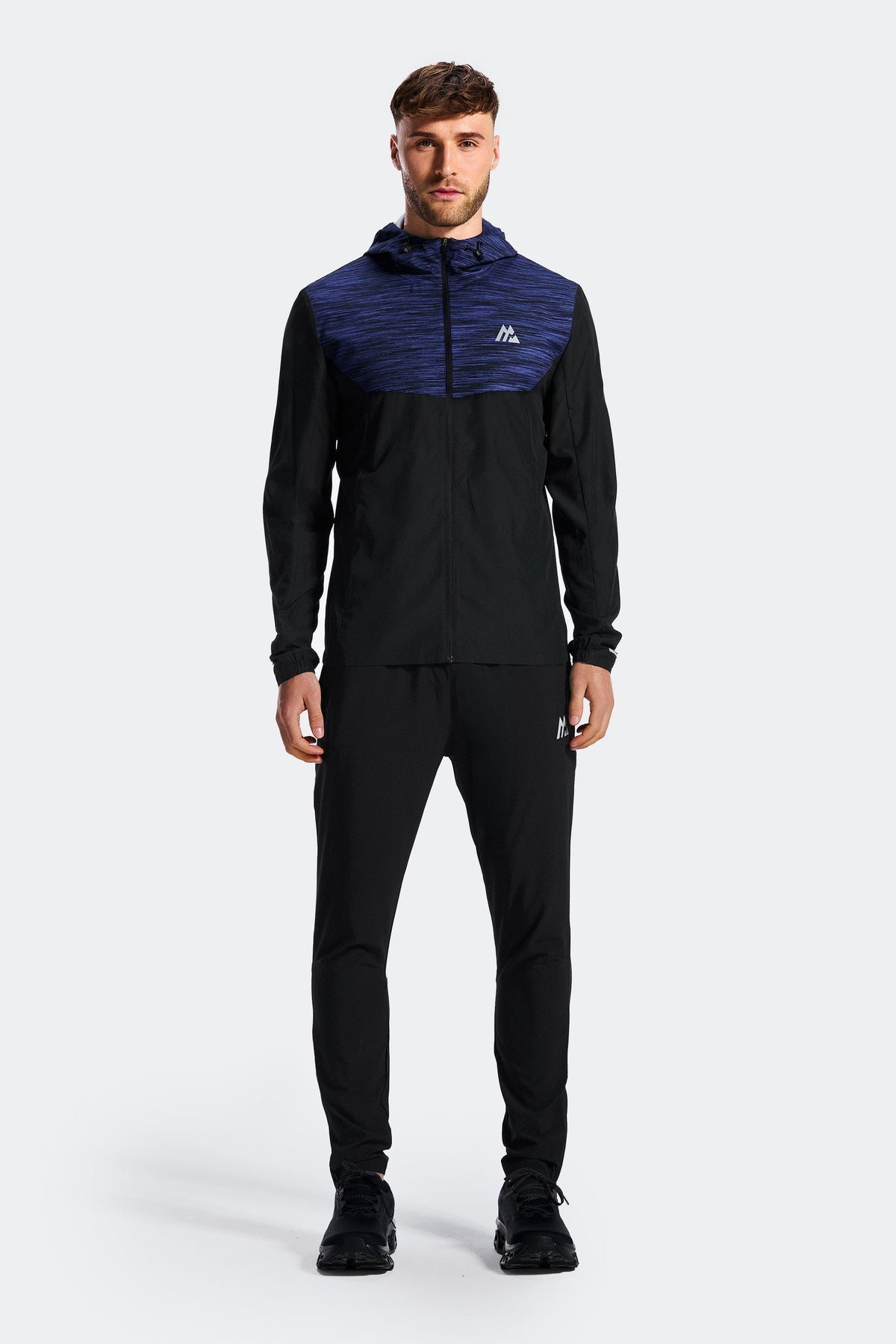 Trail Panel Running Pant - Black/Navy/Blue