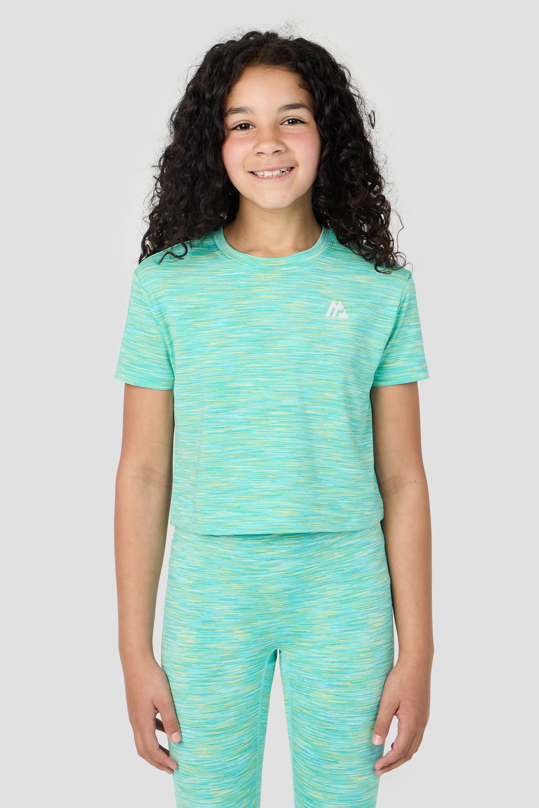 Meisjes Trail Box T-Shirt Aqua/Citrus - Main Image
