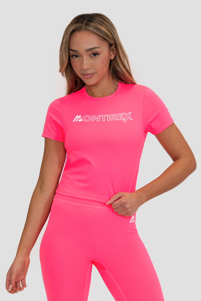 Women's Limit T-Shirt - Neon Pink/Silk Pink