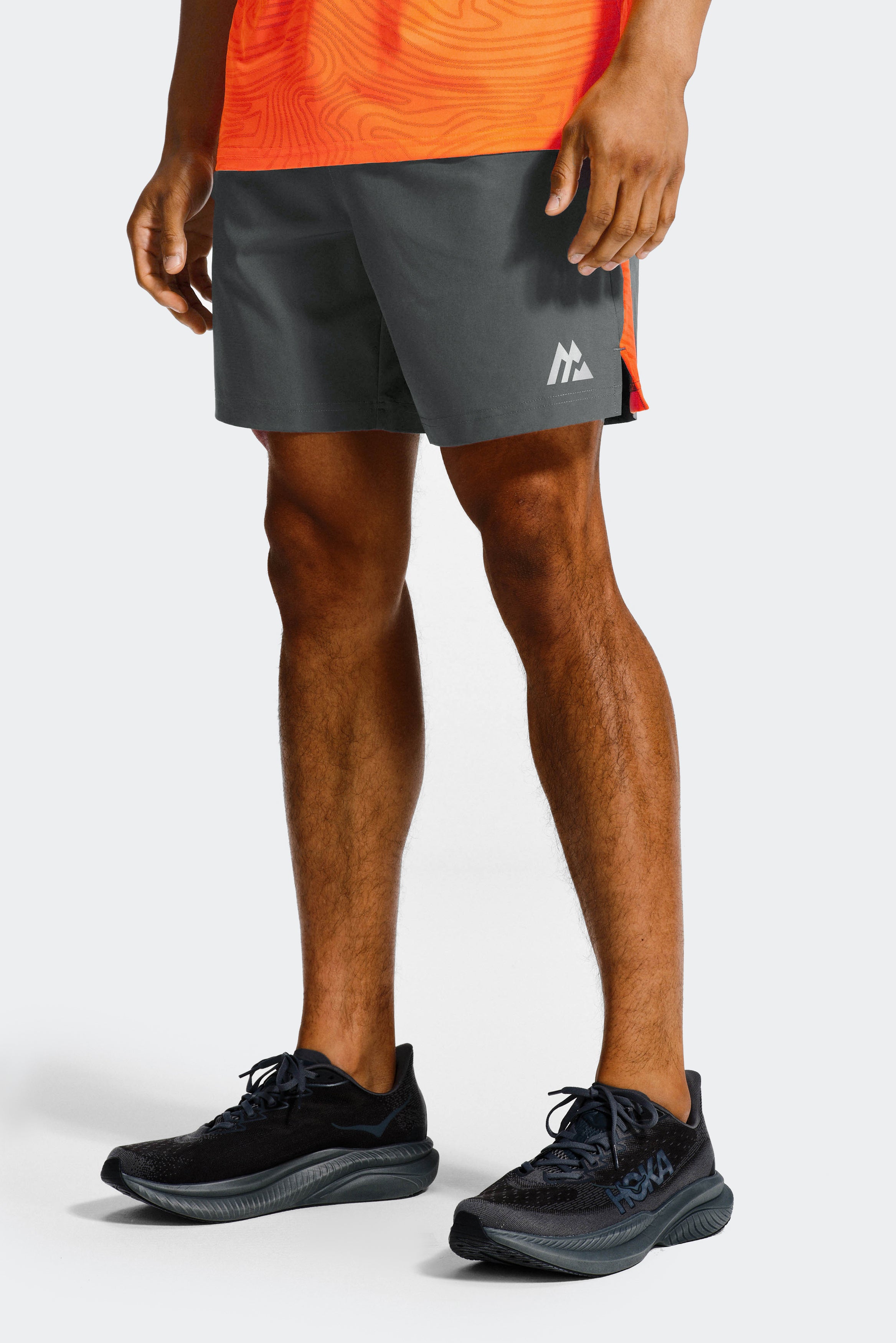 Montirex Tide Short - Slate Grey/Fiery Orange | Gymwear & Sportswear