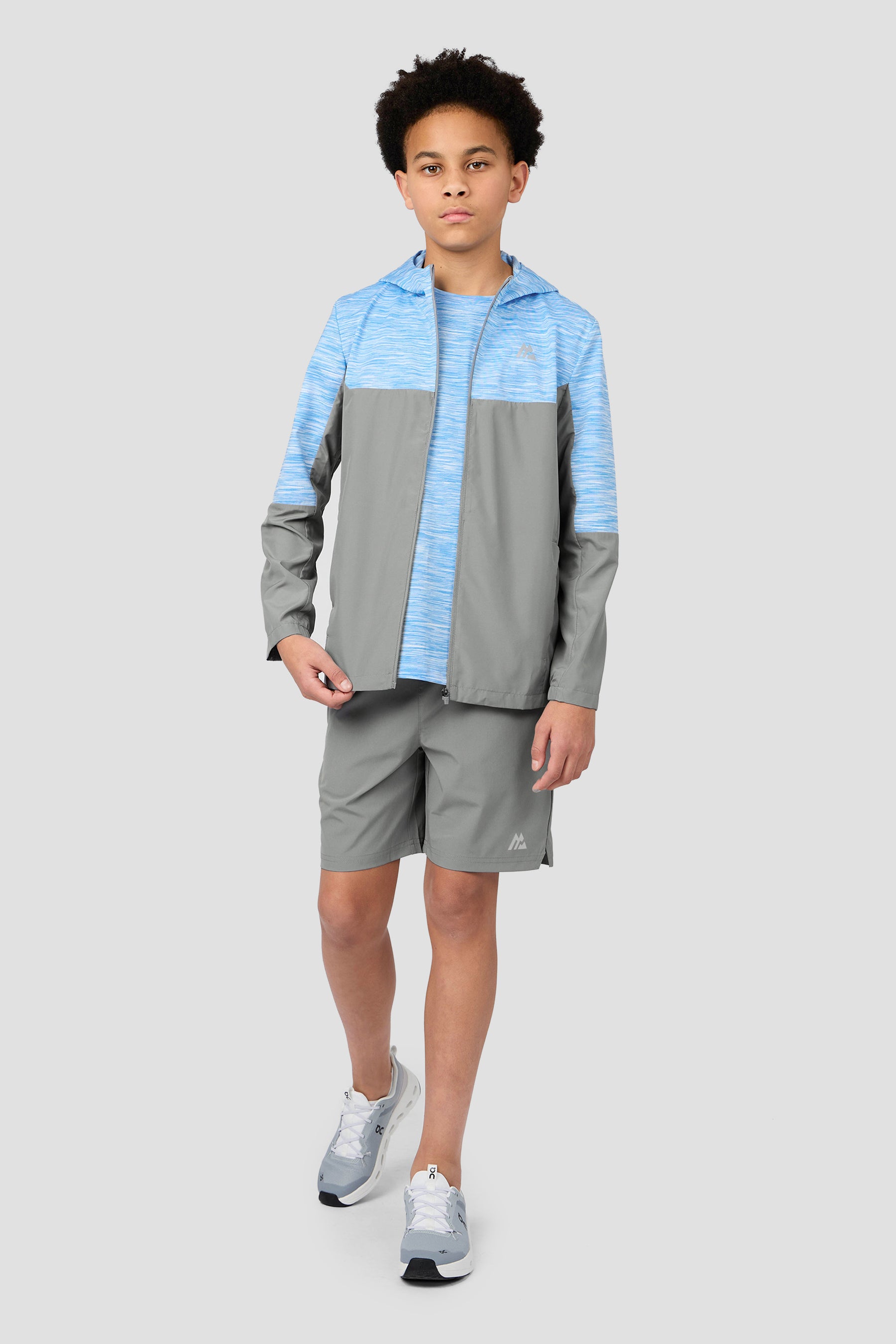 Boys Trail 2.0 Windbreaker - Grey/Blue/White