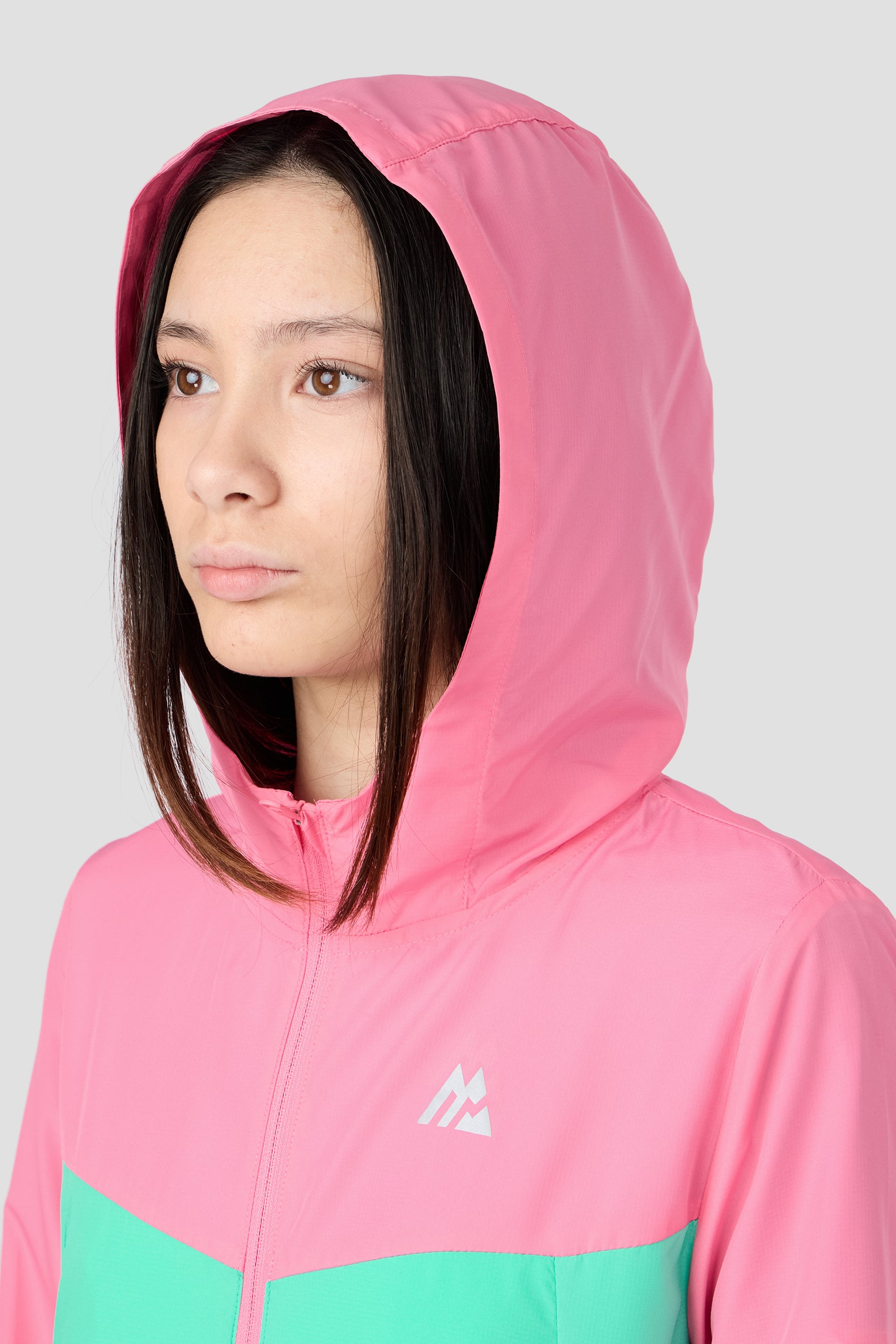 Girls Pace 2.0 Windbreaker - Tropical Lagoon/Pink Blossom