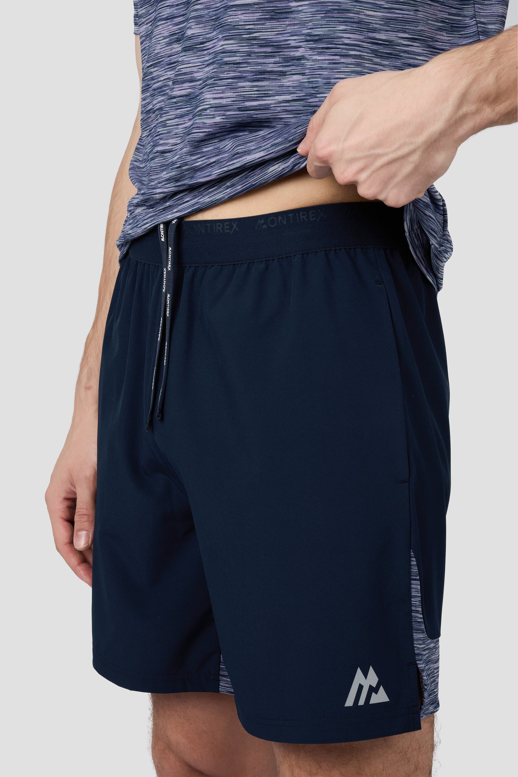 Trail Panel Short - Navy/Purple Multi
