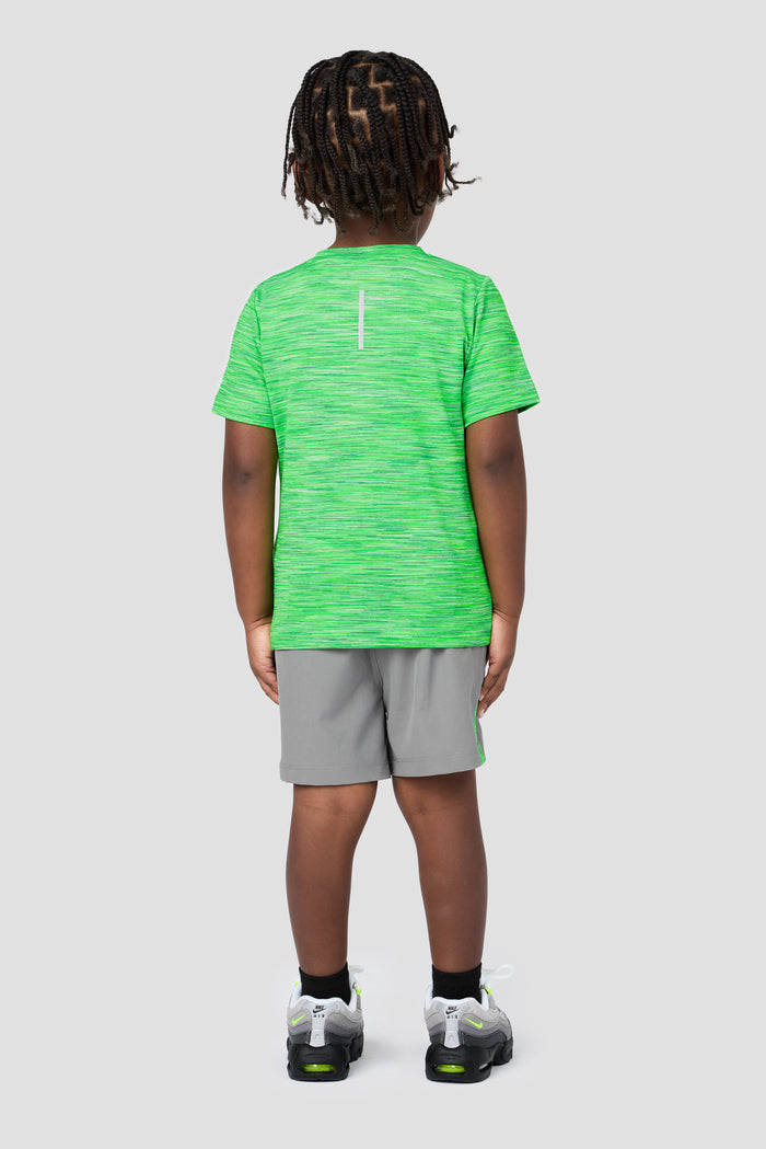 Infant Boys Trail T-Shirt/Short Set - Grey/Neon Green Multi