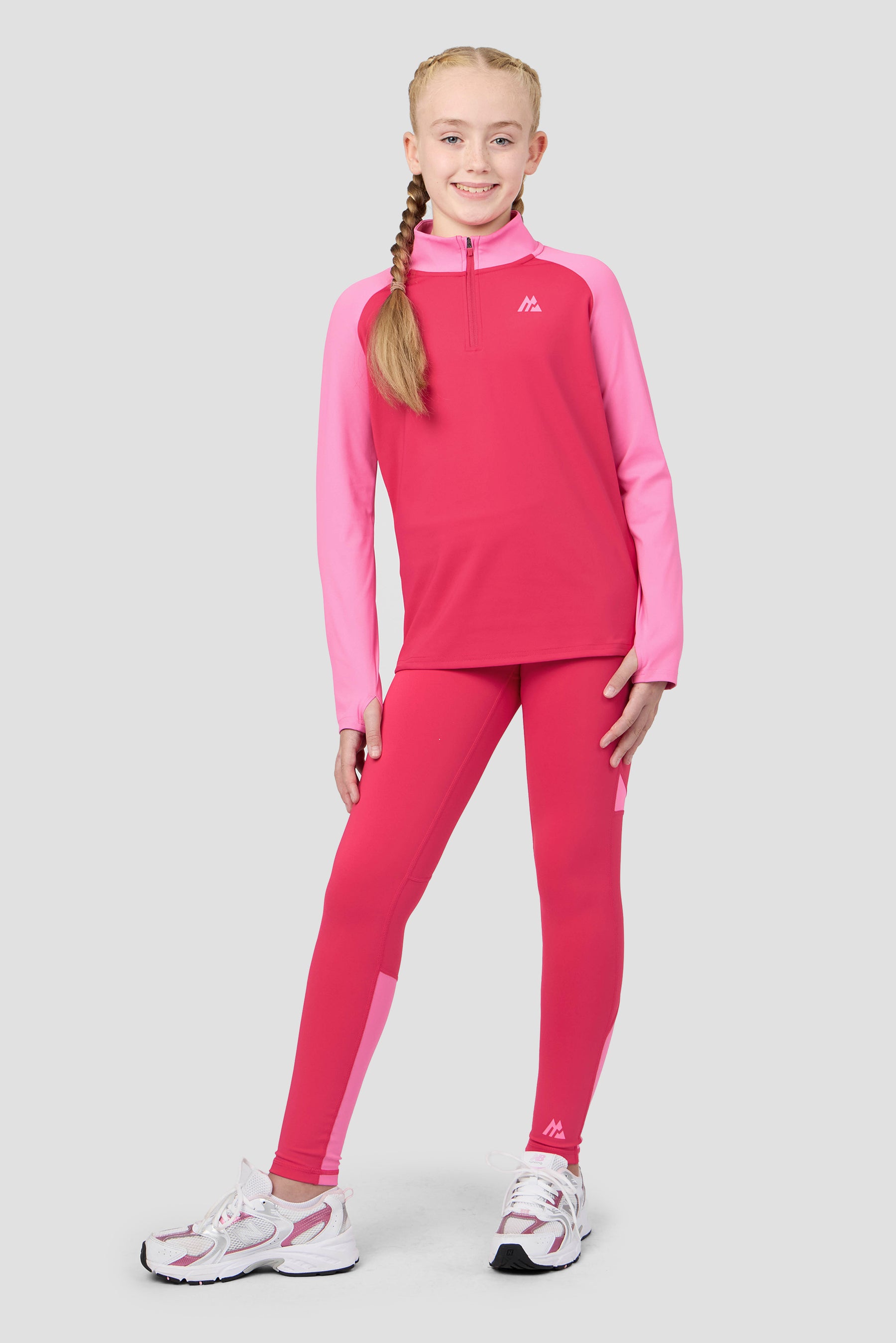 Girls Dash Legging - Hibiscus/Framboise