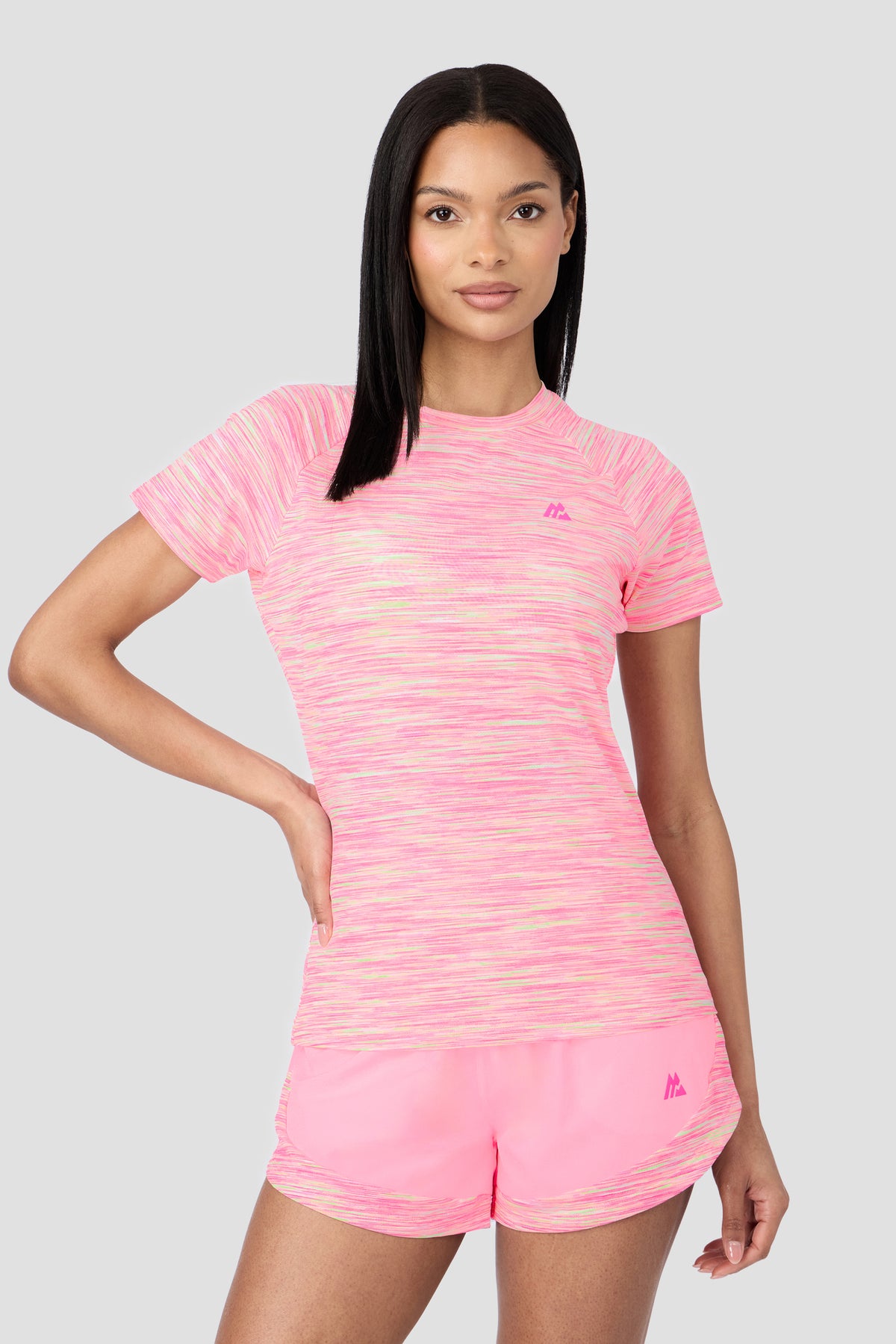 Women's Trail T-Shirt - Pink/Green/White