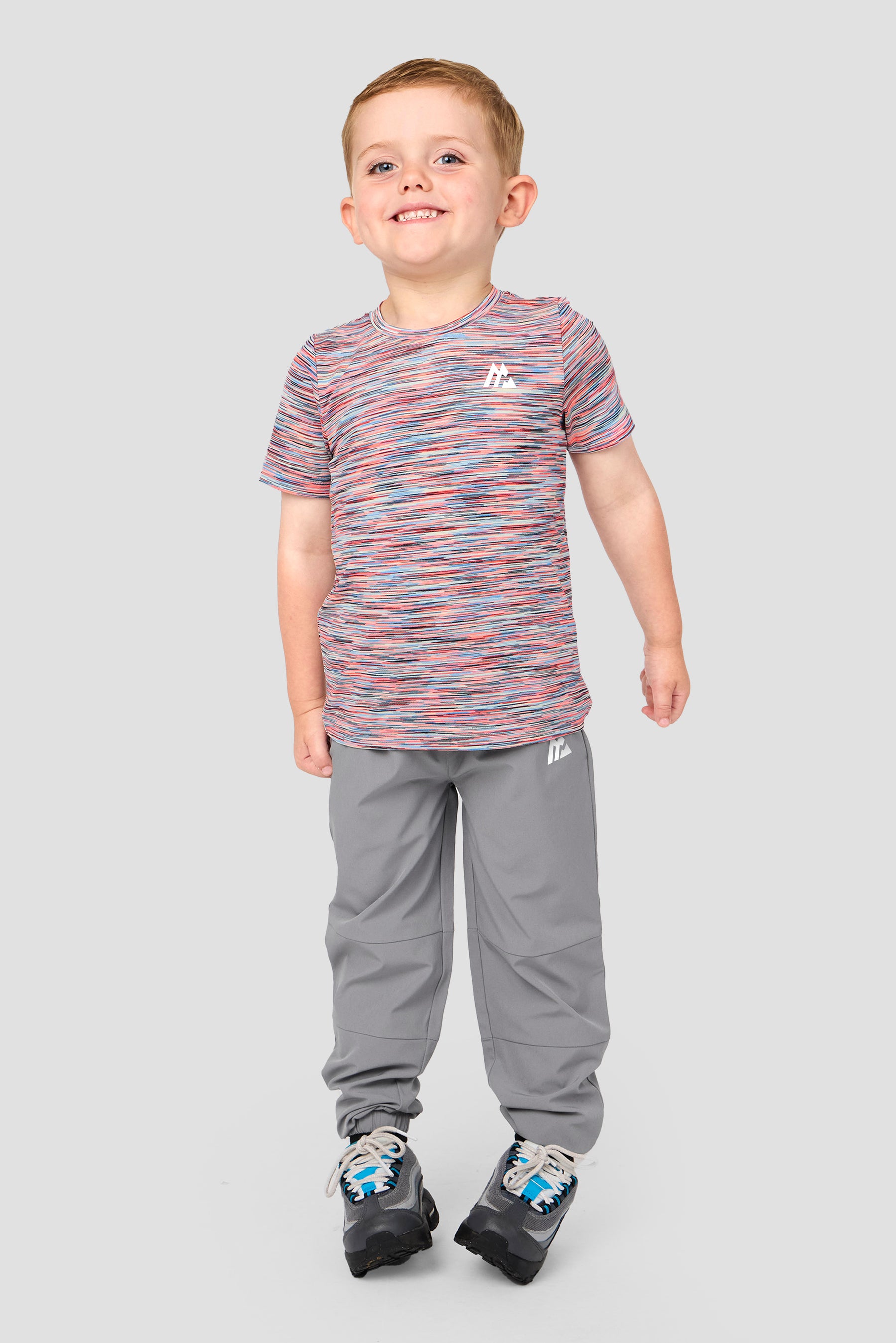 Infant Boy's Trail T-Shirt/Pant Set - Blue/Coral/Black