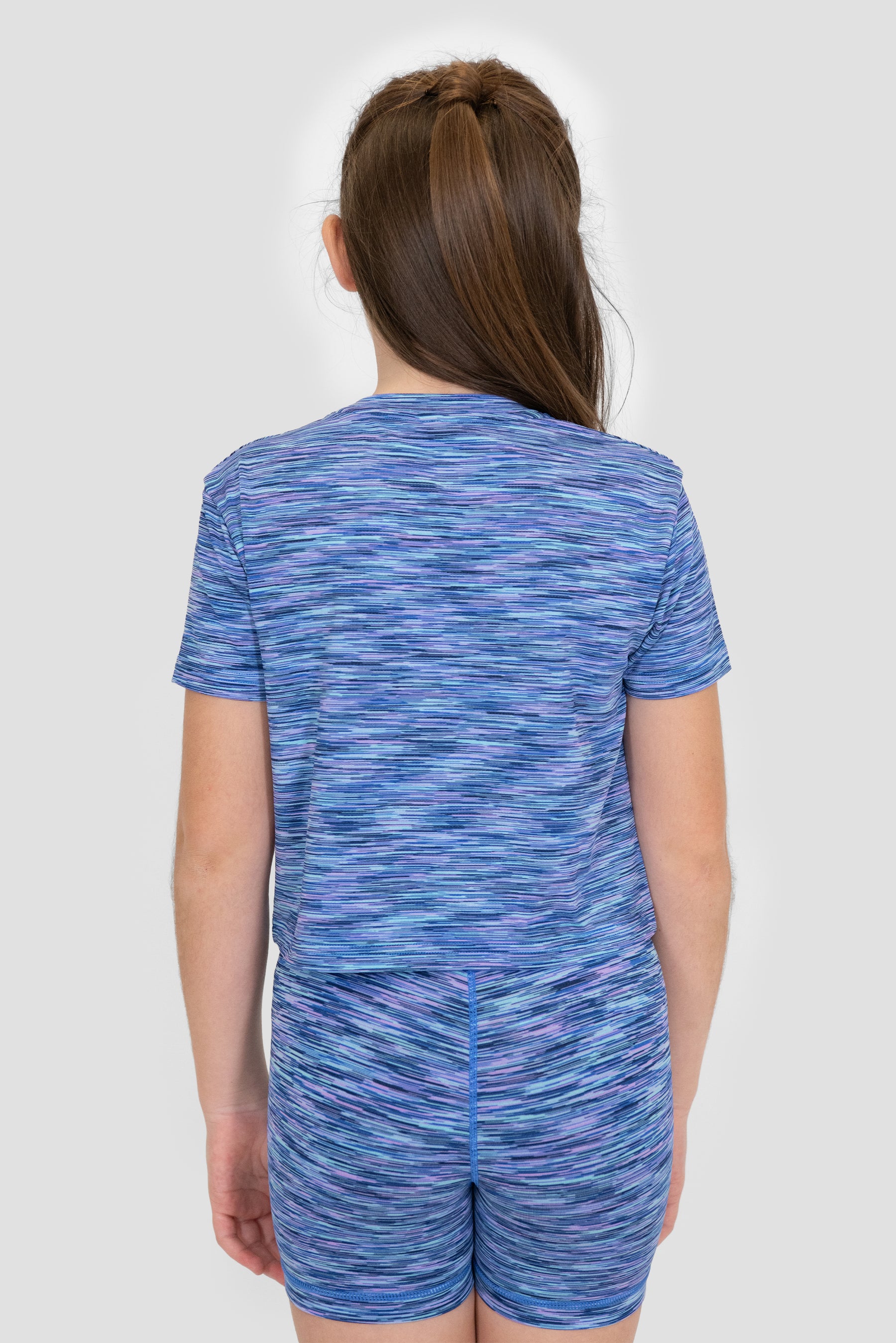 Girls Trail Box T-Shirt - Navy/Purple