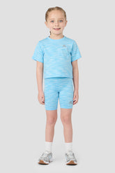 Infant Girl's Trail T-Shirt/Trail Cycling Short - Seashell Blue/White