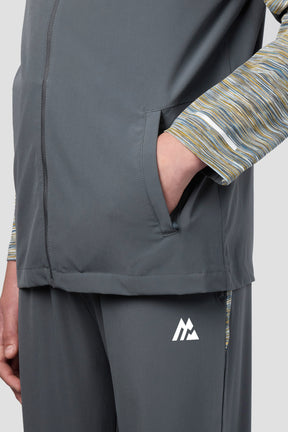 Boys Trail Windbreaker - Grey/Blue/Orange