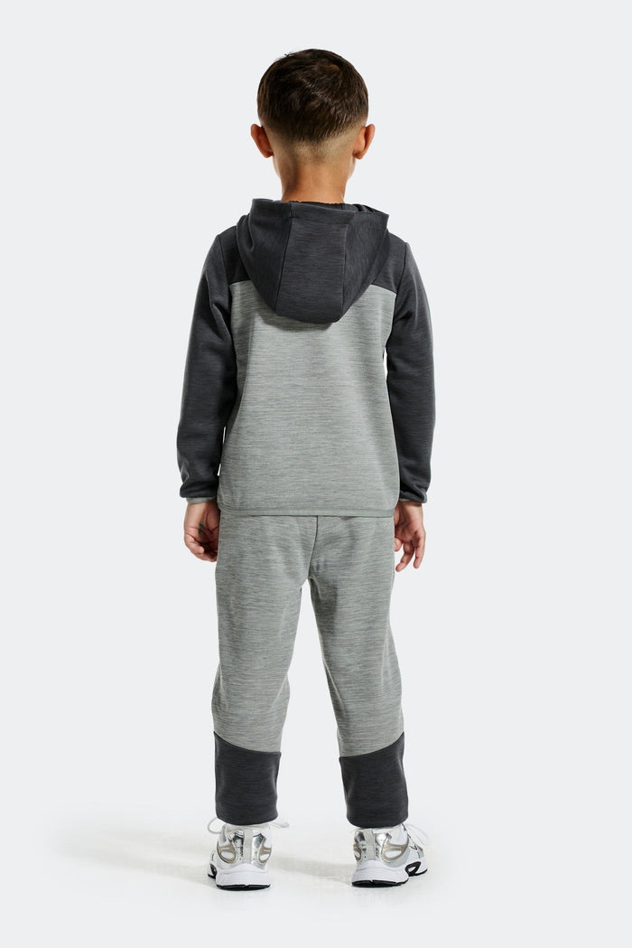 Infant Boys Align Hood/Jogger Set - Platinum Grey Marl/Asphalt Marl