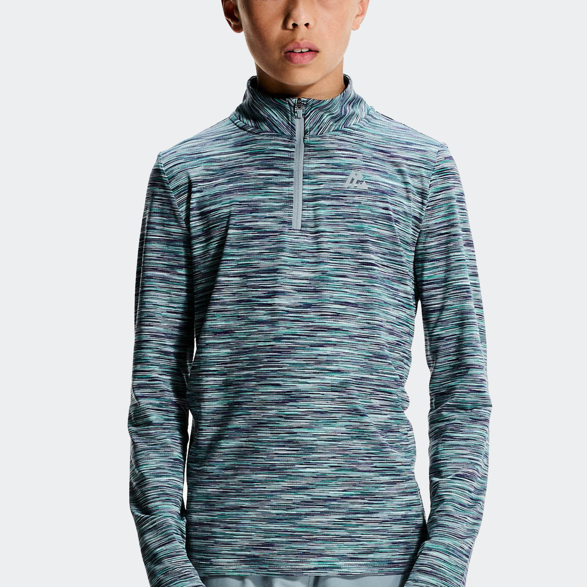 Montirex Boys Trail 1/4 Zip Sportswear - Grey/Purple/Green