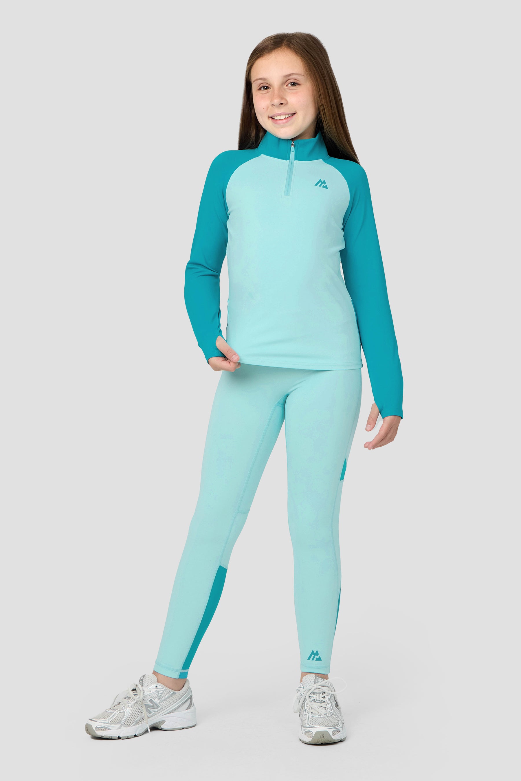 Girls Dash 1/4 Zip - Arctic Blue/Pacific