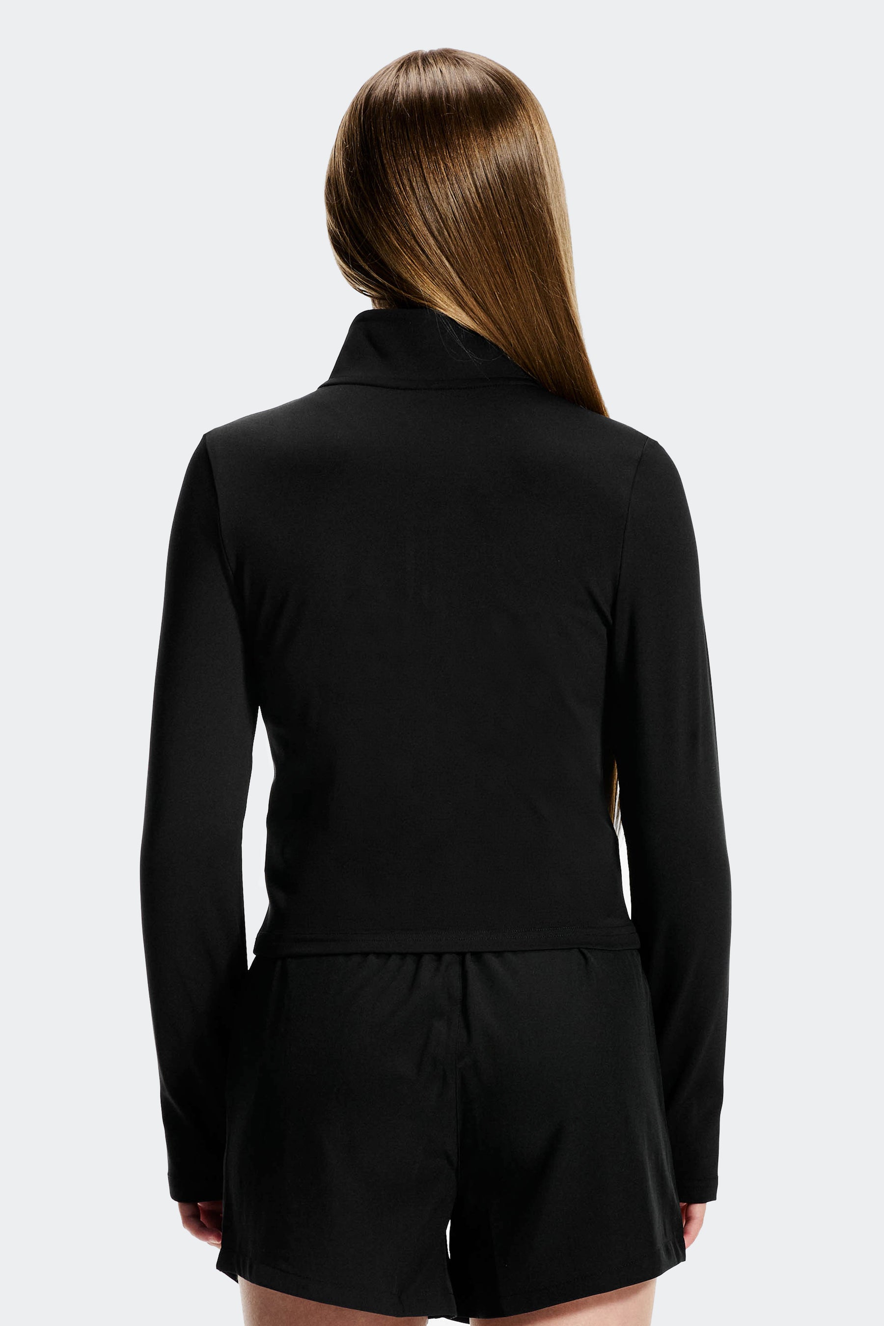 Girls Icon 1/4 Zip - Black
