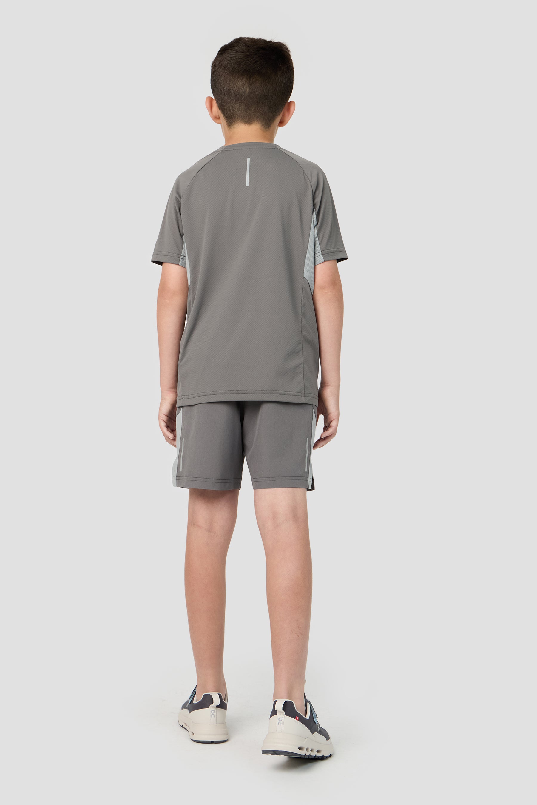 Boys React T-Shirt - Cement Grey/Platinum Grey