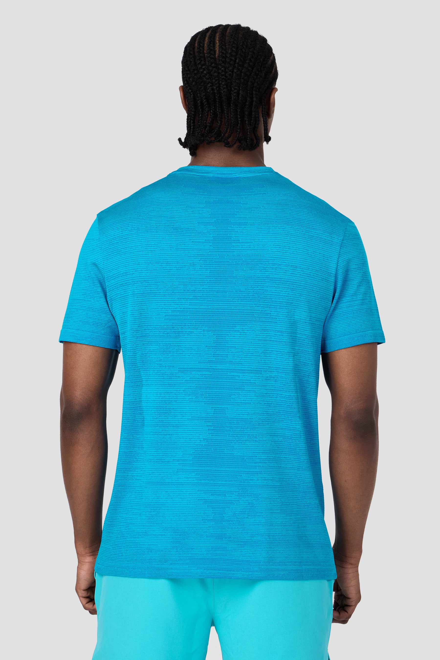 Glitch Seamless T-Shirt - Vivid Aqua/Neon Blue